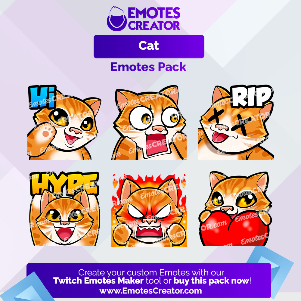 Cat Twitch Emotes