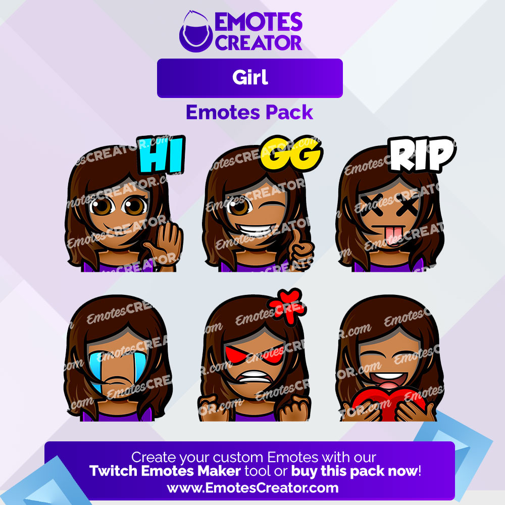 Girl Twitch Emotes Pack