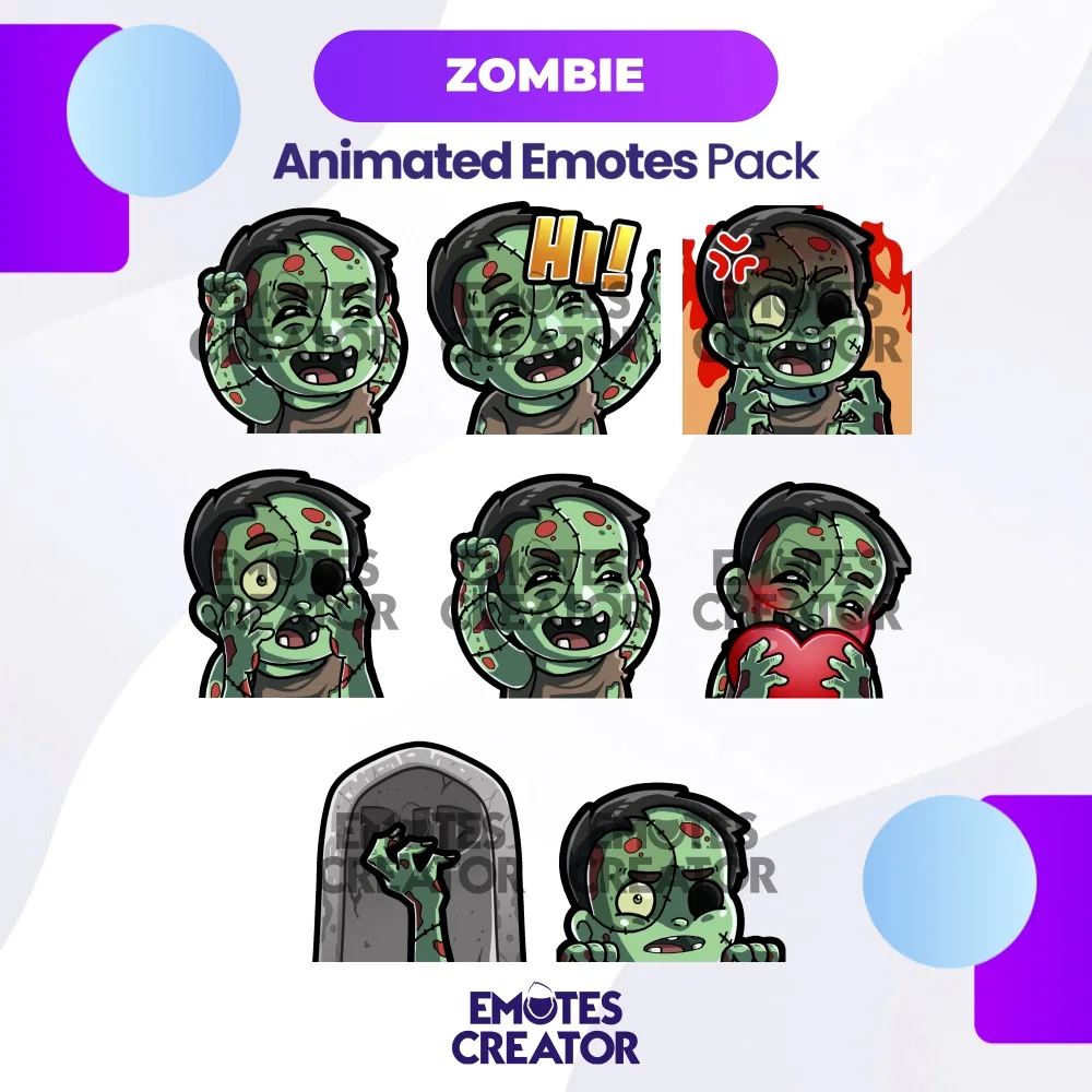 Zombie Animated Emotes Pack Emotes Creator