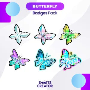 Butterfly Twitch Sub Badges