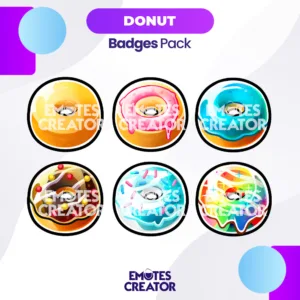 Donut Twitch Sub Badges