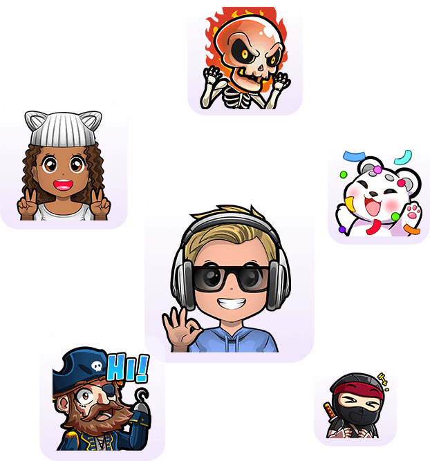 Discord Emojis created with Emotes Maker