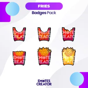 Fries Twitch Sub Badges
