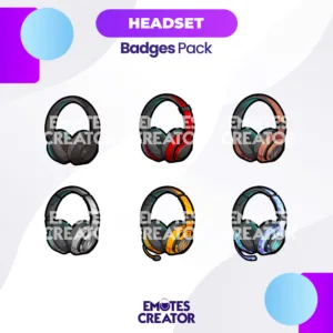 Headset Twitch Sub Badges