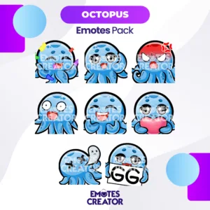 Octopus Animated Twitch Emotes