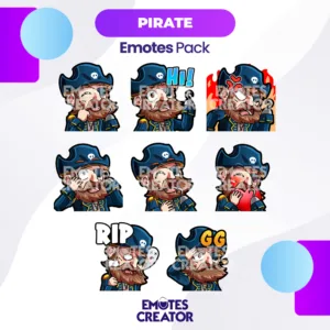 Pirate Animated Twitch Emotes