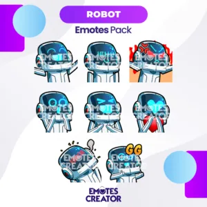 Robot Animated Twitch Emotes