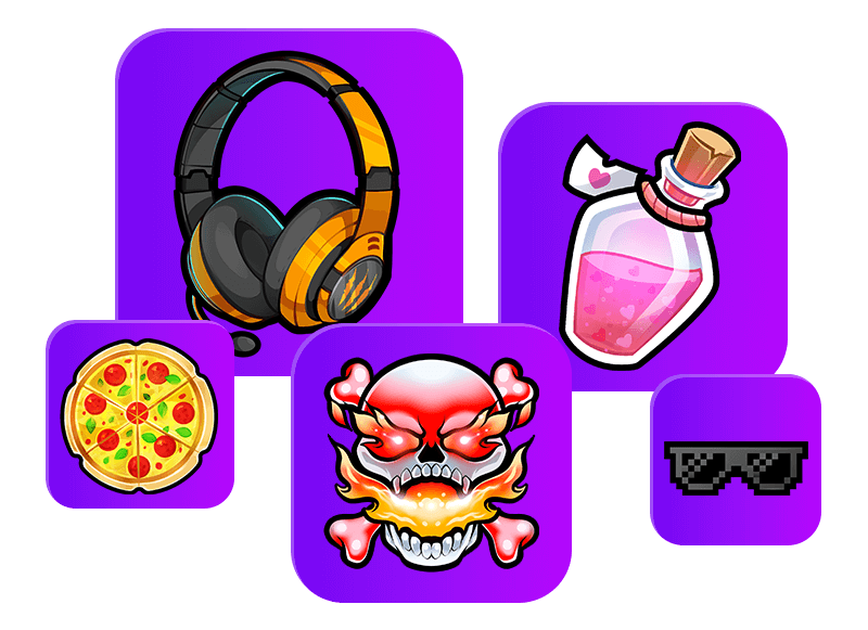 Twitch Badges created with Badges Maker Example
