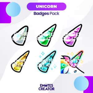 Unicorn Twitch Sub Badges